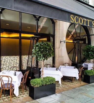 scotts London outside dining area