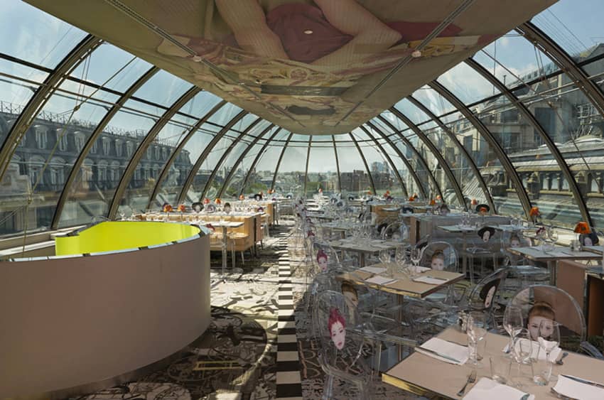 Kong Paris rooftop luxury dining area