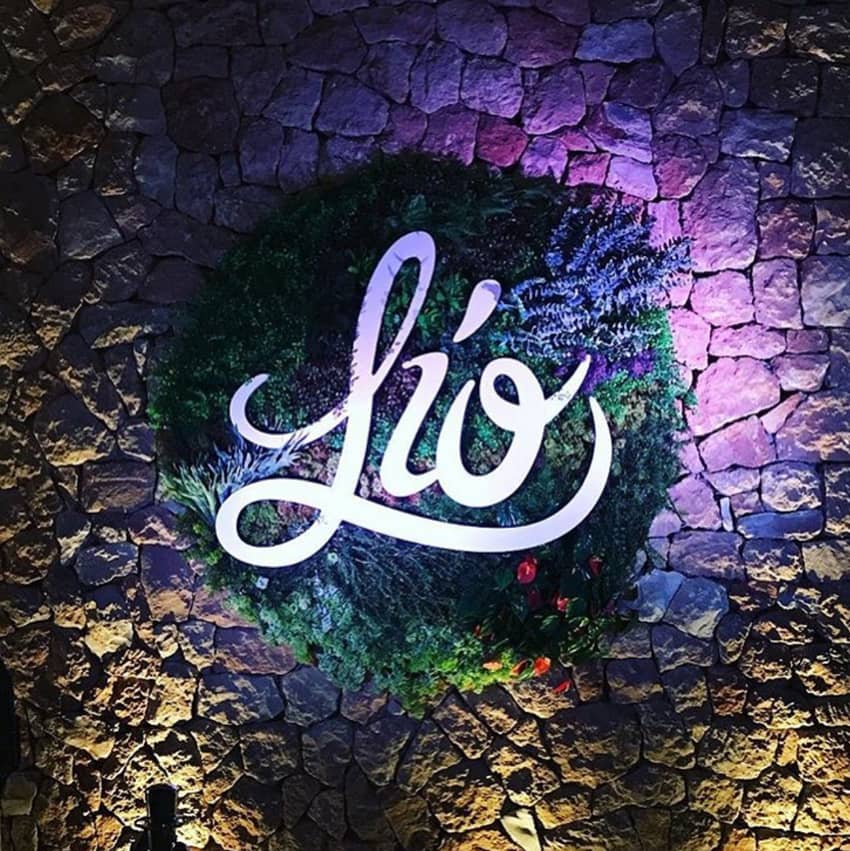 Lio Ibiza logo stone wall