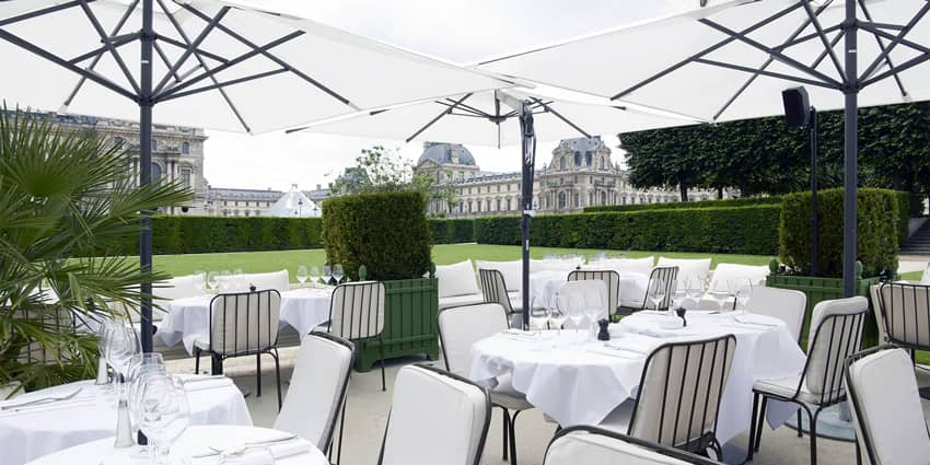 Loulou Paris outdoor seating romatic Louvre