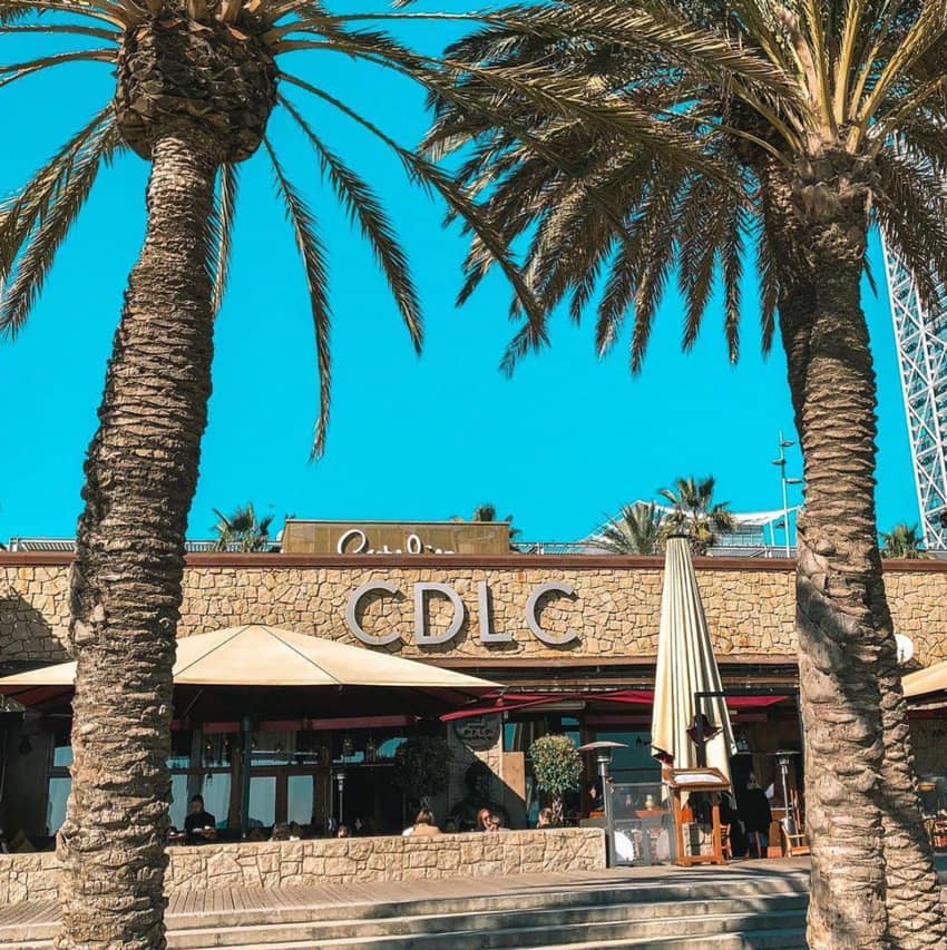 CDLC Barcelona storefront palm trees 