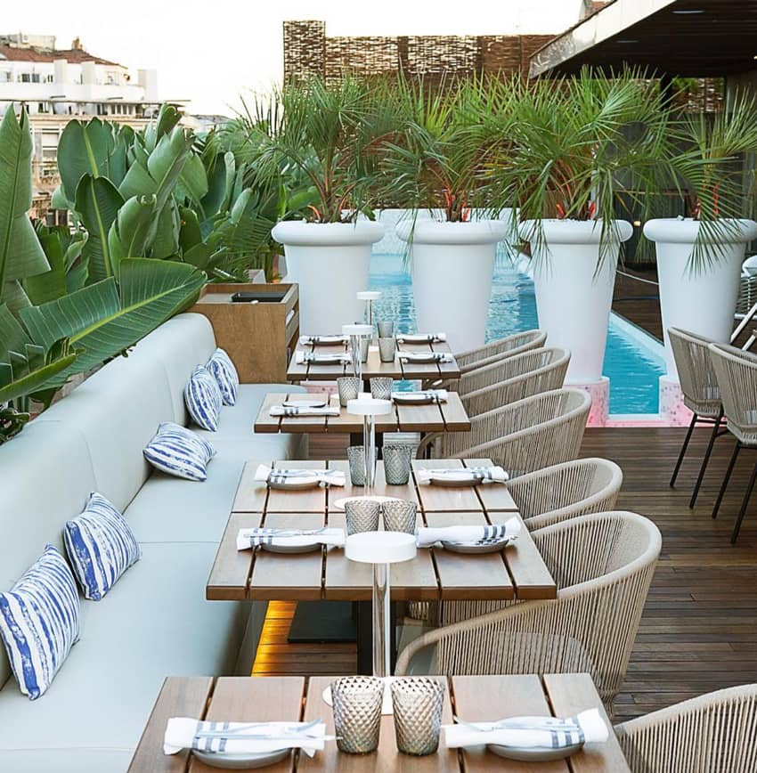 Monument Hotel Barcelona poolside dining outdoor