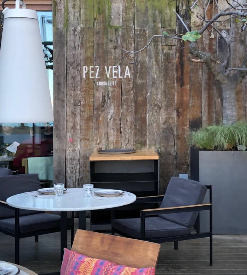 Pez Vela Barcelona on wooden wall