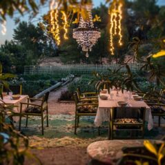 romantic organic garden outdoor seating