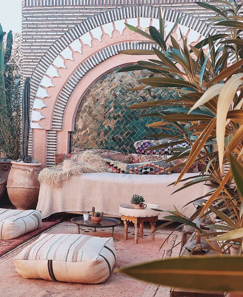 BE Marrakech relaxing rooftop bed the soul