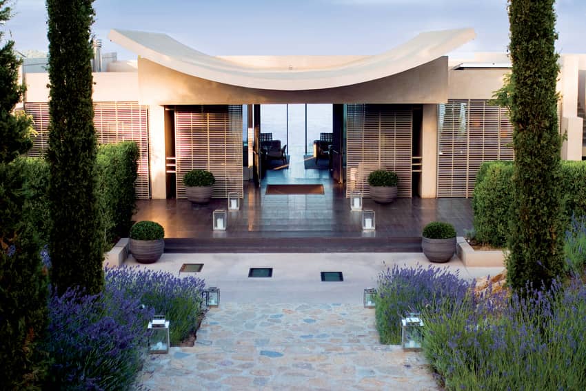 La Reserve Hotel villa pool house lavender bushes
