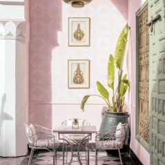 Les Jardins Du Lotus pink walls