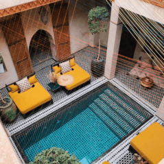 be marrakech pool yellow daybeds