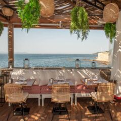 Kinugawa St Tropez sea view table setting