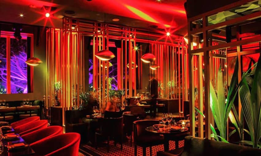 Gaio Restaurant and Nightclub stage lights