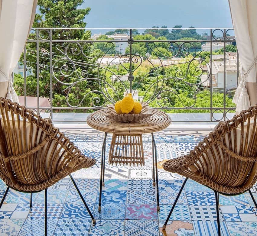 Capri Tiberio Palace suite studio balcony