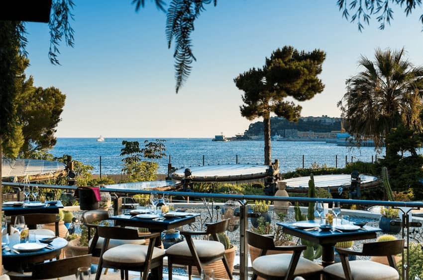 Coya Monaco outdoor dining sea view