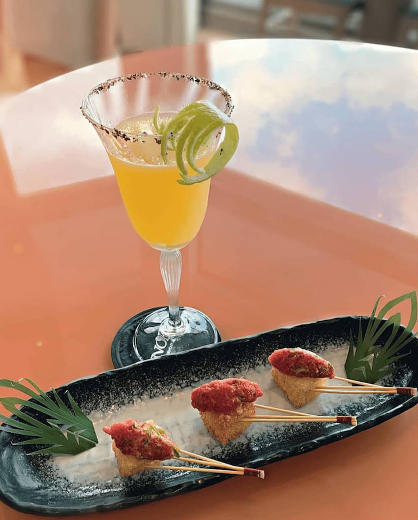Nobu Monaco bites and cocktail