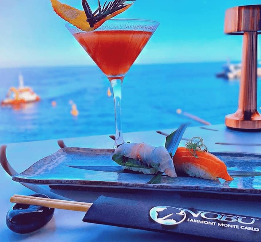 Nobu Monaco summer cocktail sushi