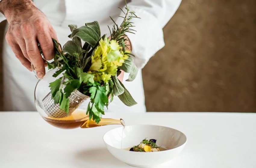 Carlton Hotel St. Moritz Food Drinks Plants Chef