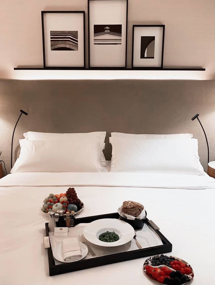 Mandarin Oriental Milan Bedroom Breakfast Roomservice