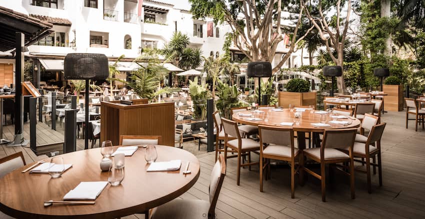Nobu Hotel Marbella outdoor seating