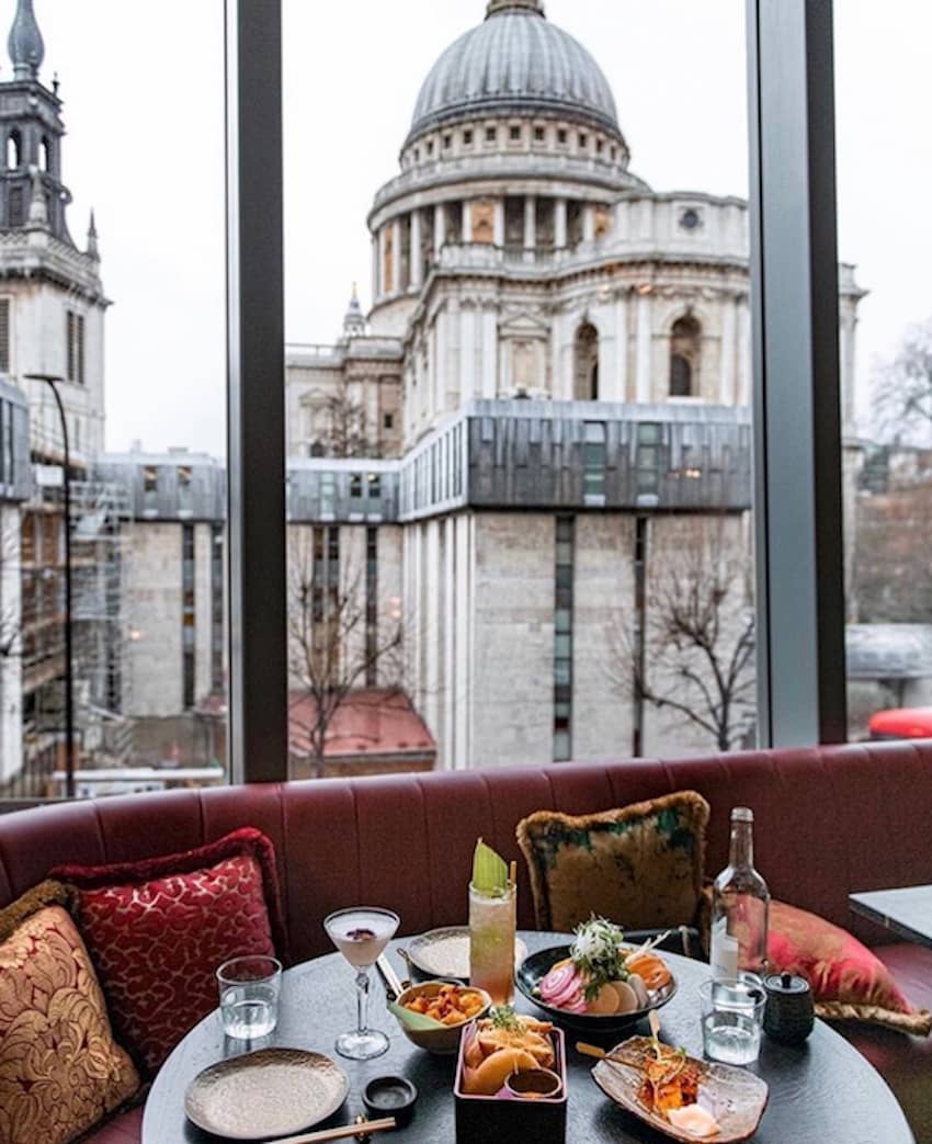 The Ivy Asia London cathedral view