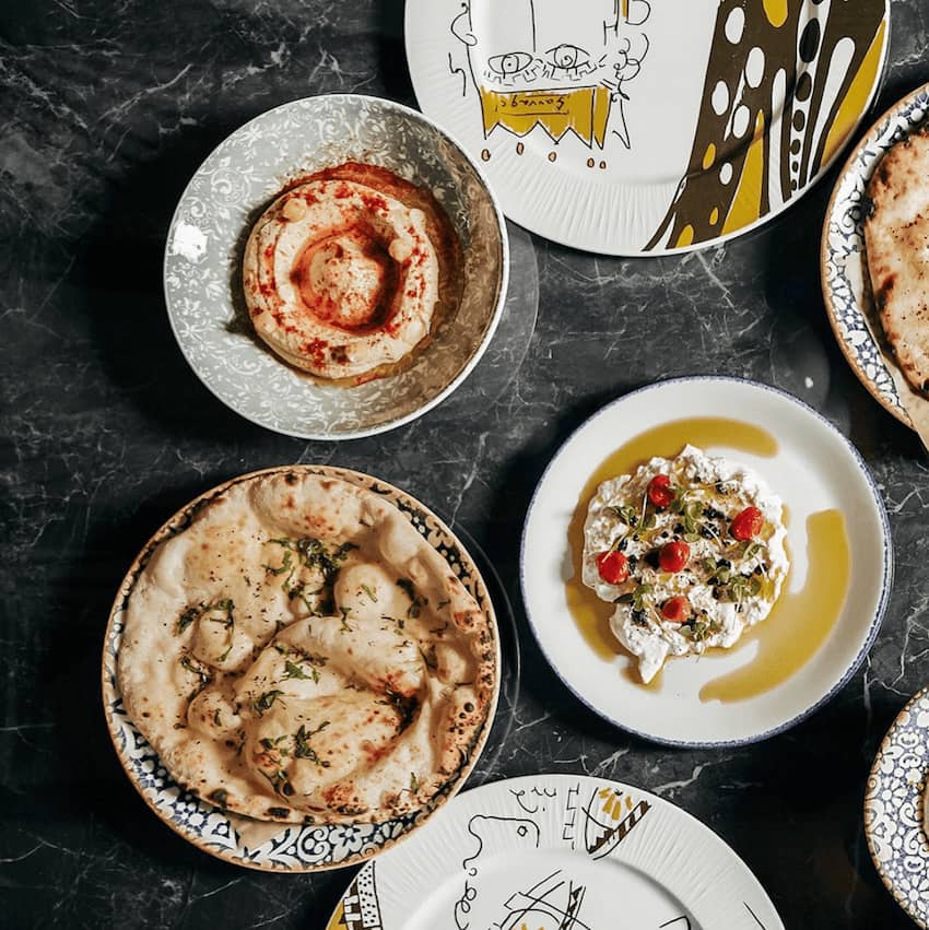 healthy traditional mediterranean food hummus