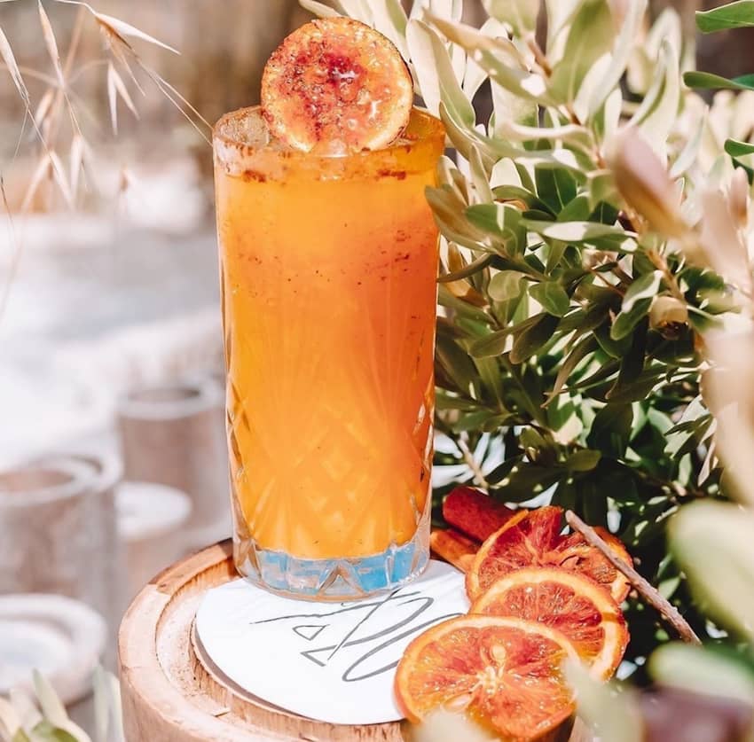 sweet summer fruity orange cocktail