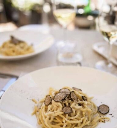 Cavalieri Hotel Rome Food Pasta Truffle Wine Restaurant