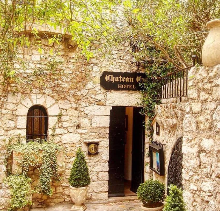 Chateau Eza entrance door ancient city walls