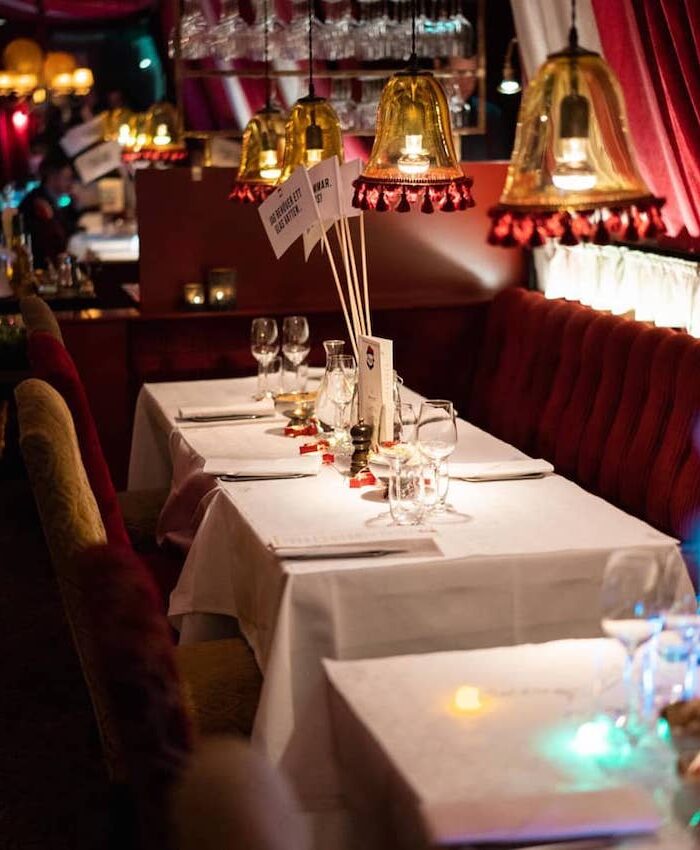 Brasserie Le Rouge Stockholm; Inspired by Moulin Rouge.