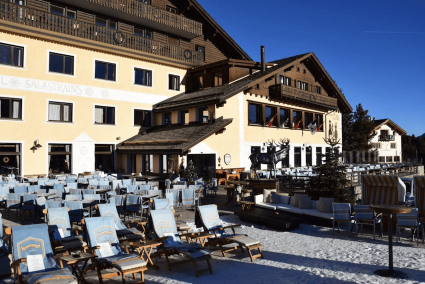 Salastrains St. Moritz terrace hotel