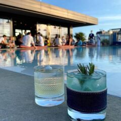 full house rooftop pool cocktail drinks