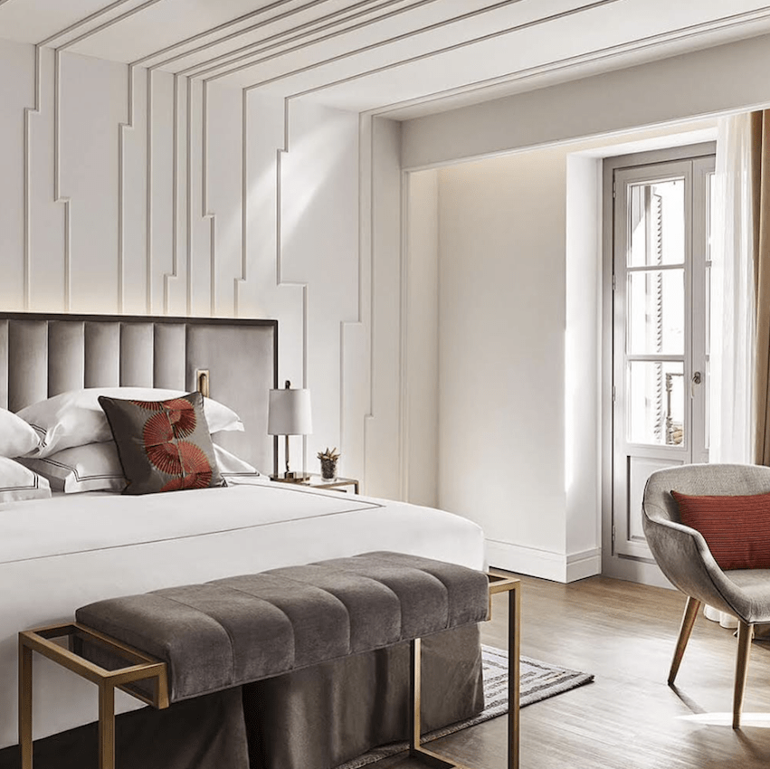 Gran hotel ingles Madrid bedroom cushions