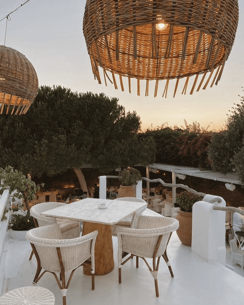 Interni Mykonos restaurant terrace