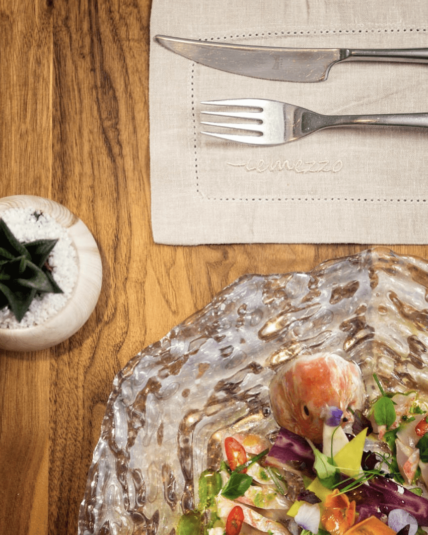 Remezzo Mykonos salad fish cutlery 