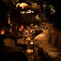 Laylah Ibiza restaurant big couch cozy nature