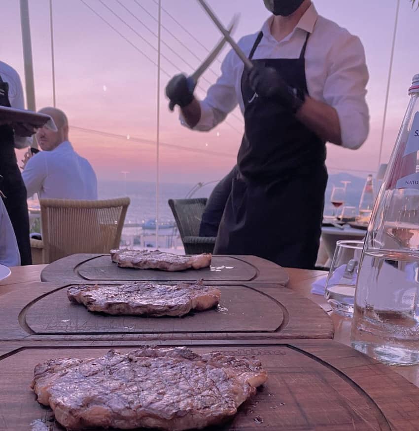 delicious steak Nusr-et Mykonos