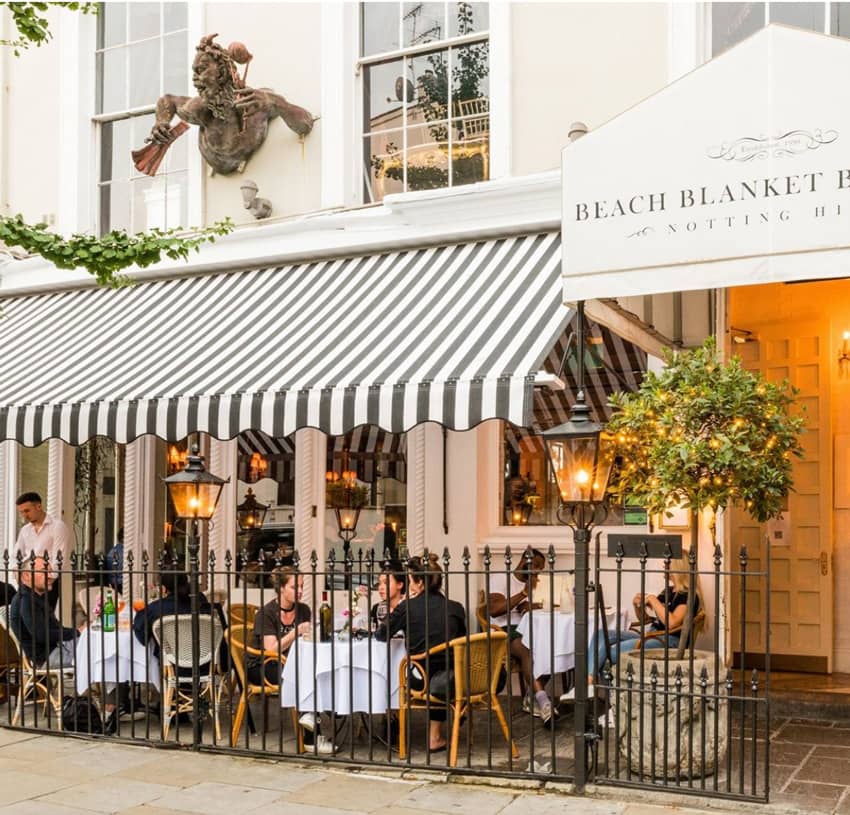  Best restaurants in London Beach Blanket Babylon