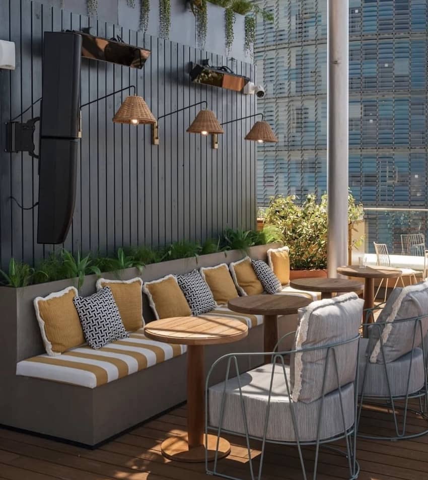 terrace seating erea rooftop bar